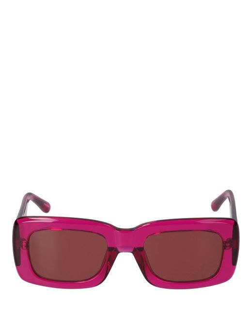 The Attico Pink Marfa Squared Acetate Sunglasses