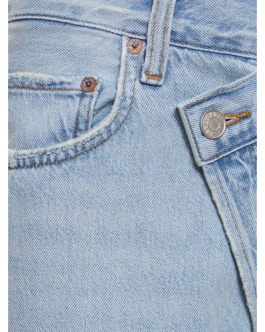 Jeans dritti criss cross in cotone di Agolde in Blue
