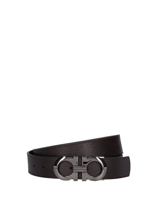 Ferragamo White 3.5Cm Logo Leather Belt for men