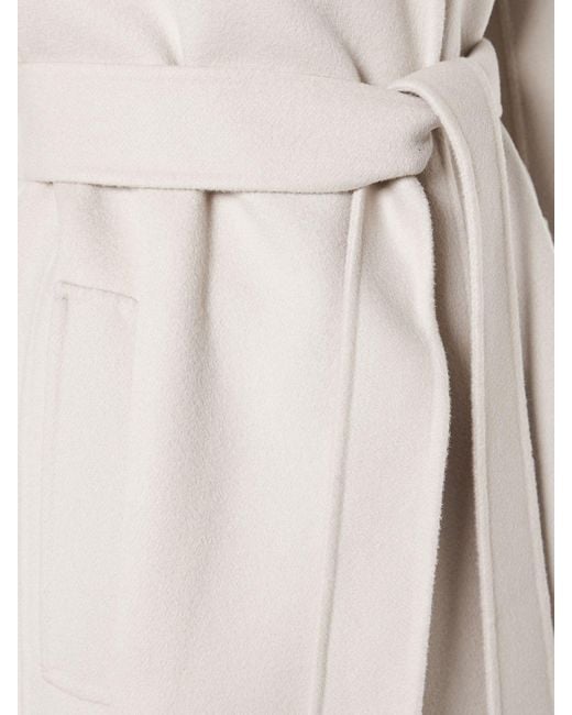 Manteau midi en laine avec ceinture pauline Max Mara en coloris Natural