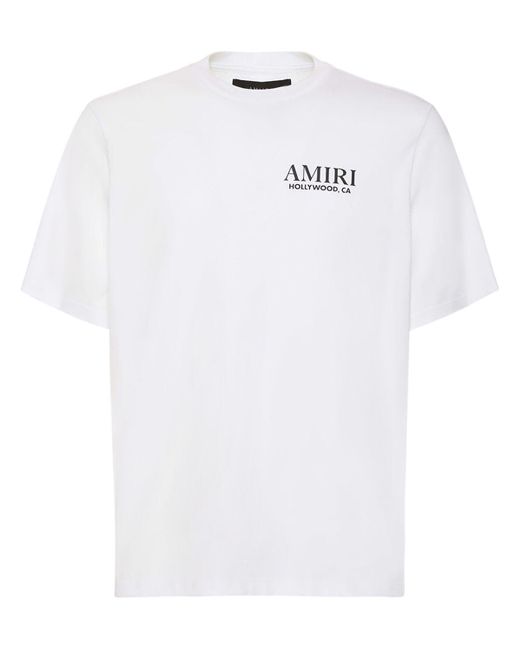 Amiri White Bones Stacked Cotton T-shirt for men