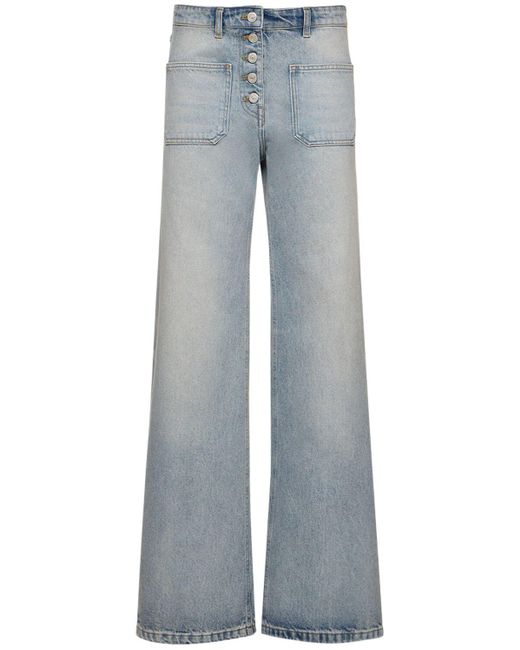 Jeans de denim de algodón Courreges de color Blue