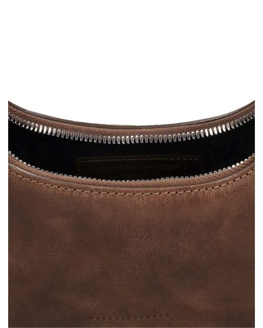 MARGE SHERWOOD Natural Mini Hobo Leather Bag W/Strap