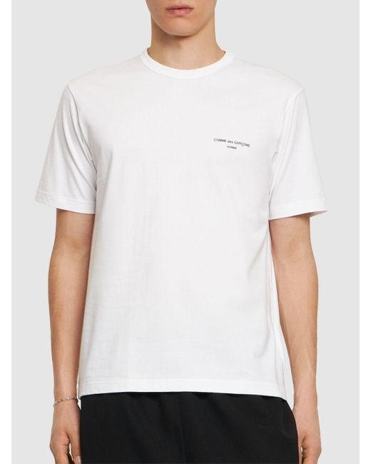 Comme des Garçons Bedrucktes T-shirt Mit Logotasche in White für Herren