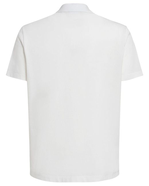 Versace Polohemd Aus Baumwollpiqué in White für Herren
