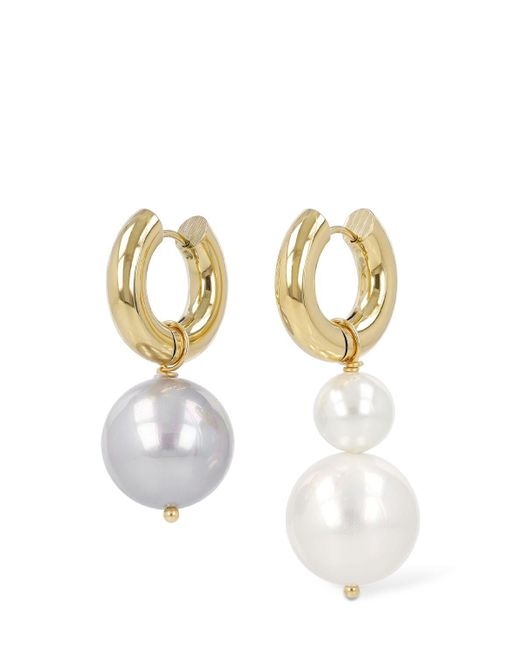 Boucles d'oreilles dépareillées avec perles Timeless Pearly en coloris White