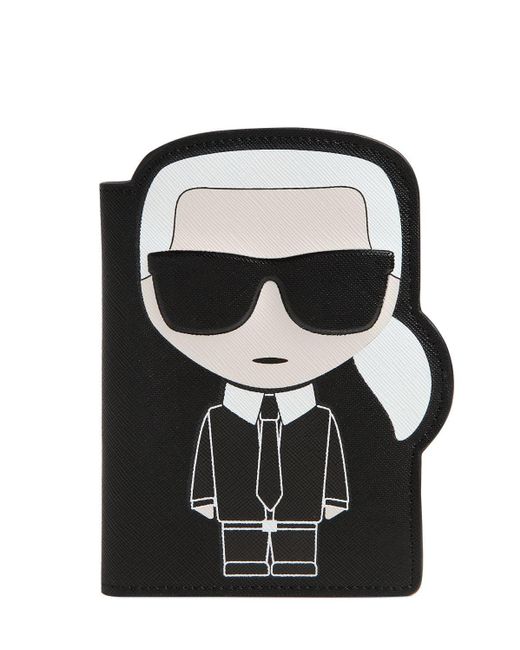 Karl Lagerfeld Black K/Ikonik Reisepass-Etui