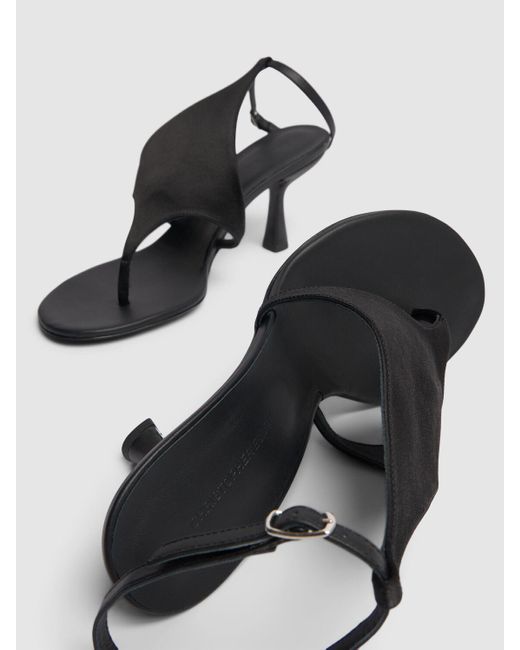 Christopher Esber Black 70mm Bo Diamond Leather Sandals