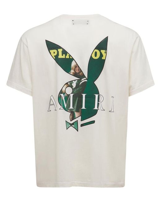Amiri White Playboy Cover Cotton Jersey T-shirt for men