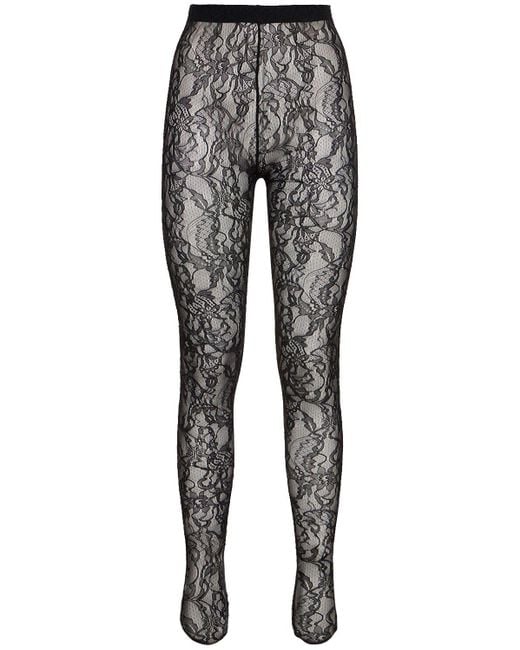 Wardrobe NYC Lace Tights in Gray Lyst