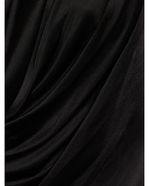 Helmut Lang Black Midikleid Aus Viskosesatin