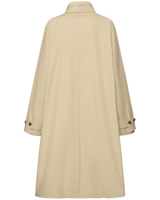 Maison Margiela ダイドコットンツイルロングトレンチコート Natural