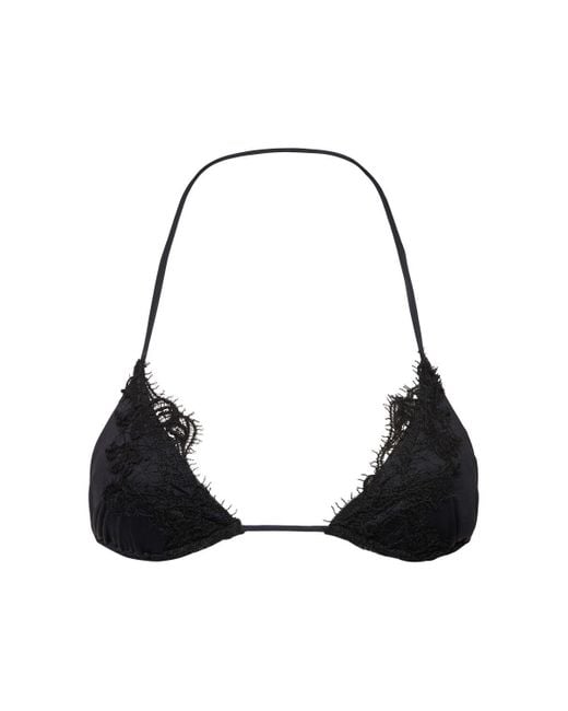 Ermanno Scervino Black Lycra Bikini Top