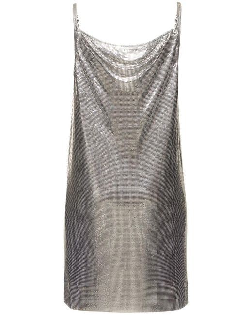 Versace Gray Mesh Mini Dress