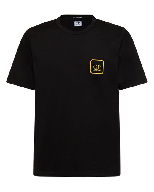 C P Company Black Metropolis Series Logo T-Shirt for men
