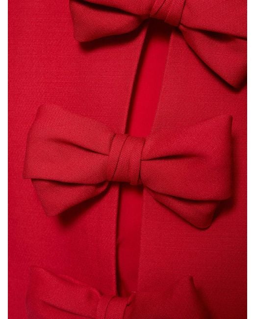 Vestido corto de crepé con lazos Valentino de color Red