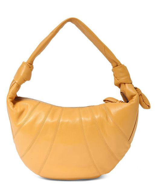 Lemaire Orange Fortune Croissant Leather Shoulder Bag