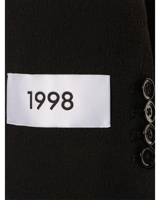 Dolce & Gabbana Black Single Breasted Stretch Cotton Blazer for men