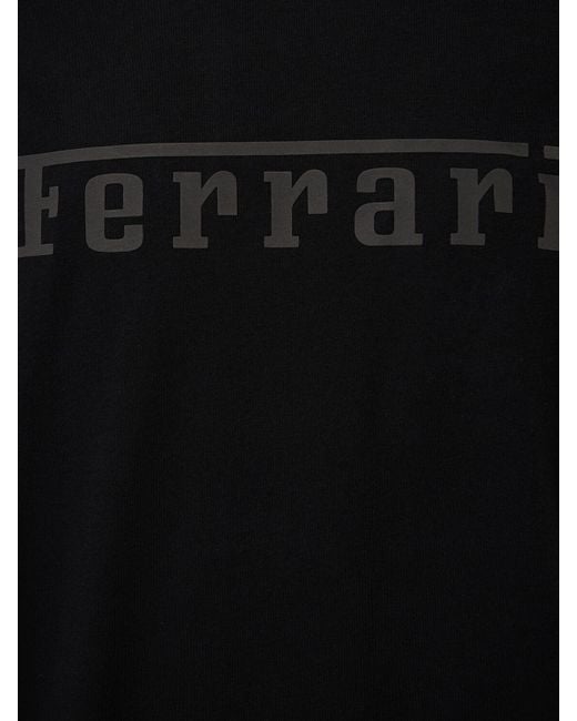 メンズ Ferrari オーバーサイズコットンジャージーtシャツ Black