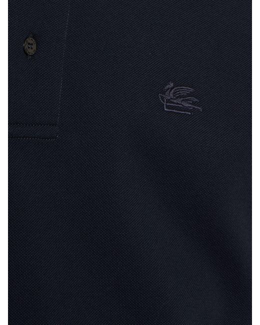 Etro Polohemd Aus Baumwolle Mit Logo in Blue für Herren