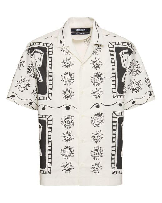 Jacquemus White La Chemise S/s Cotton Shirt for men