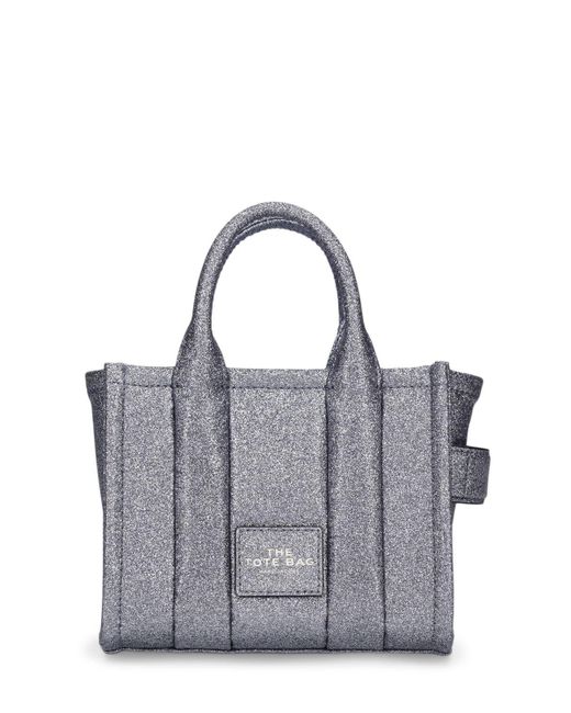 Marc Jacobs Gray The Crossbody Glittered Leather Bag