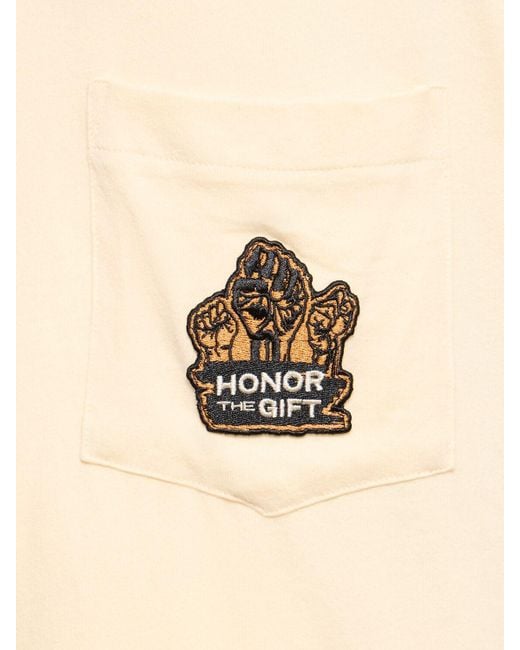 Camiseta con estampado Honor The Gift de hombre de color Natural