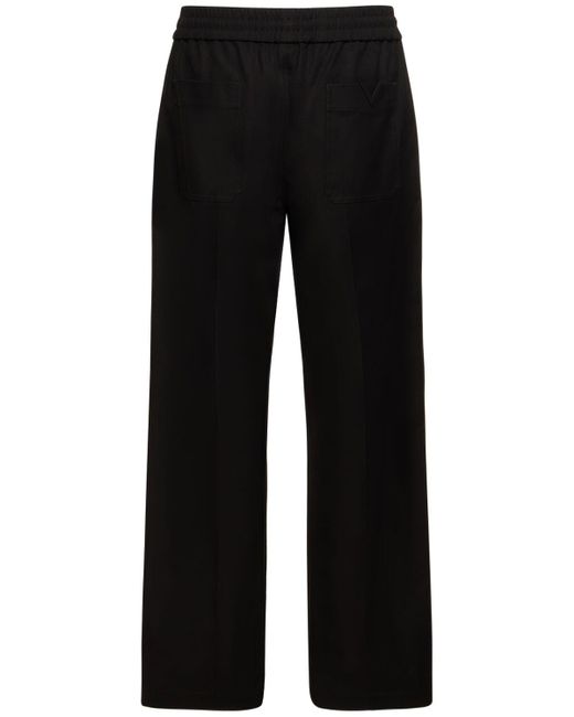 Pantaloni in misto cotone stretch / coulisse di Valentino in Black da Uomo