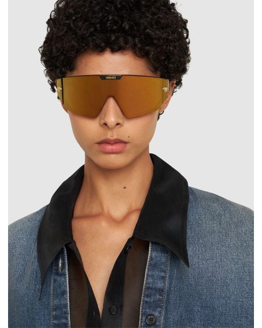 Versace Black Mask Sunglasses