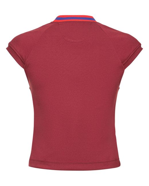 Camiseta de viscosa con logo Ferrari de color Red