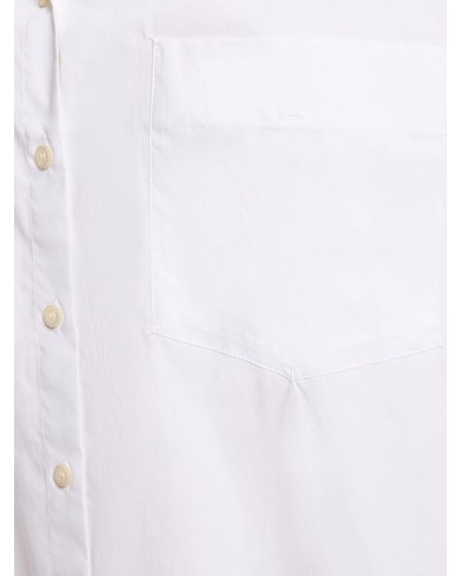 Acne White Klassisches Hemd Aus Baumwollpopeline