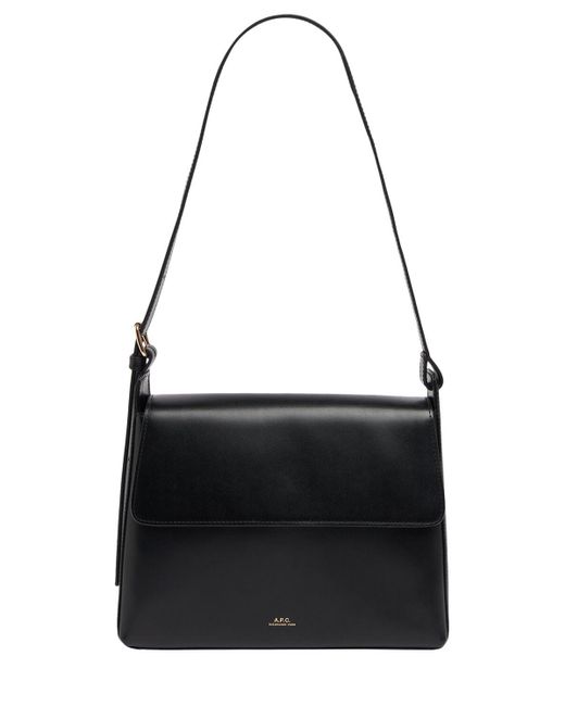 Borsa sac virginie in pelle con pattina di A.P.C. in Black