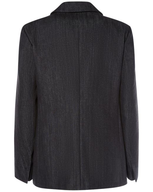 Max Mara Black Bestickte Jacke Mit Baumwolldenim-effekt "murano"