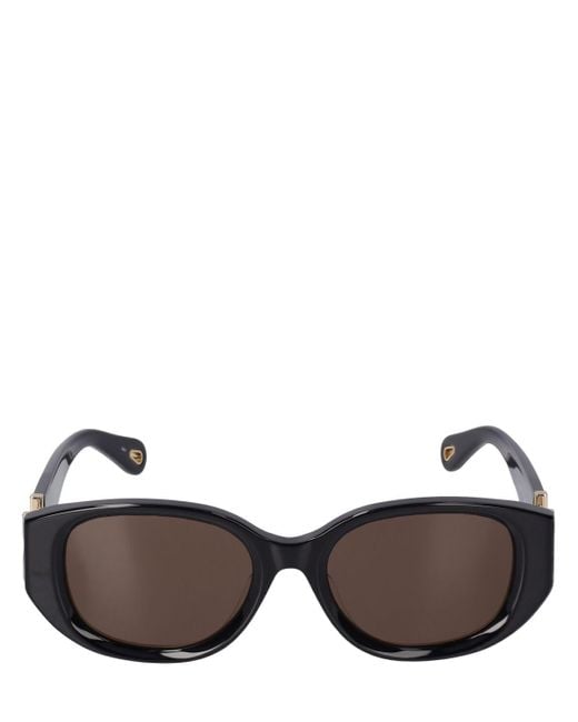 Chloé Brown Marcie Oval Bio-acetate Sunglasses