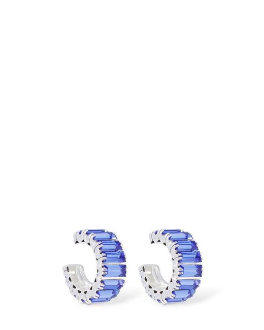 Set de 2 ear cuffs de cristal Magda Butrym de color Blue