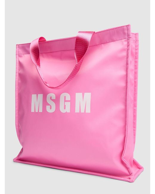 MSGM ナイロンショッピングバッグ Pink
