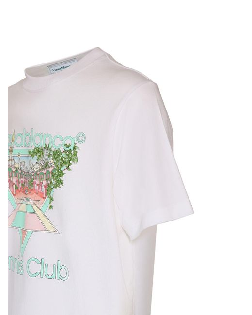 Casablancabrand Vue de l'Arche T-Shirt aus Bio-Baumwolle in White für Herren
