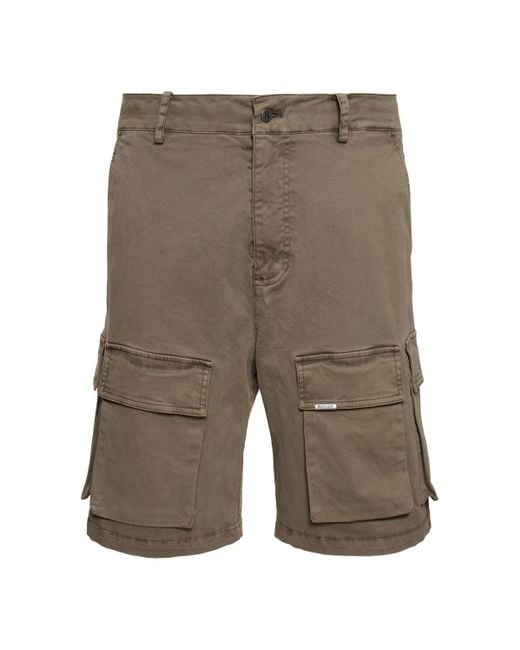 Represent Gray Washed Cargo Shorts for men