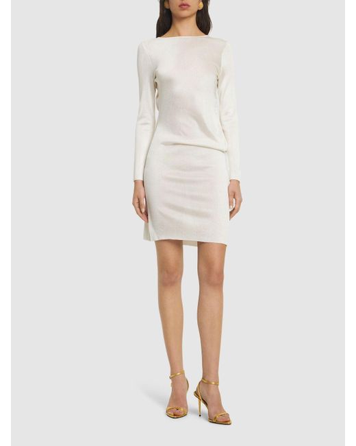 Tom Ford Natural Liquid Viscose Double Knit Mini Dress
