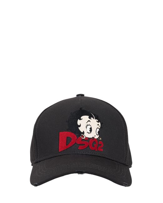 DSquared² Black Betty Boop Baseball Cap for men