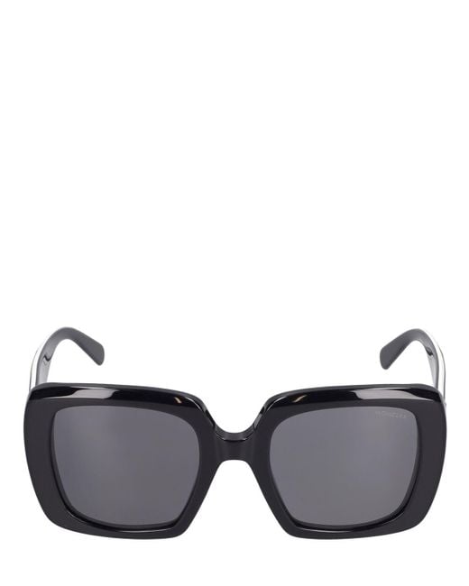 Gafas de sol de acetato Moncler de color Black