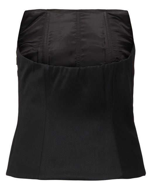Entire studios ウールブレンドマンテールコルセット Black