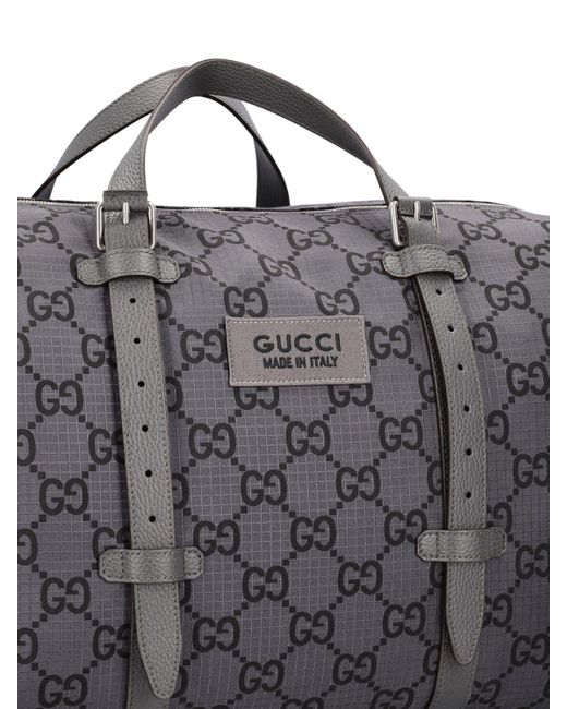 Gucci gg Ripstop Nylon Duffle Bag in Gray for Men Lyst