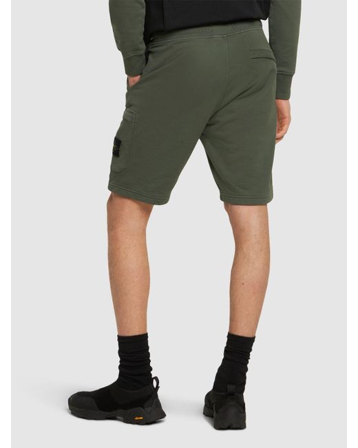 Shorts de algodón Stone Island de hombre de color Green