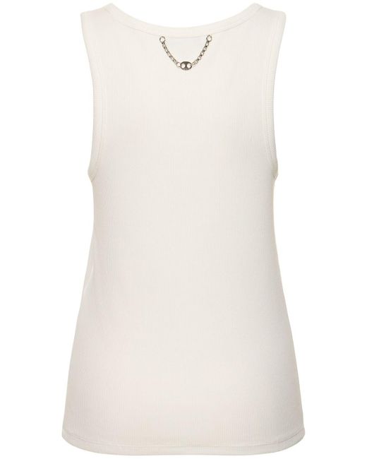 Rabanne Gray Printed Jersey Top