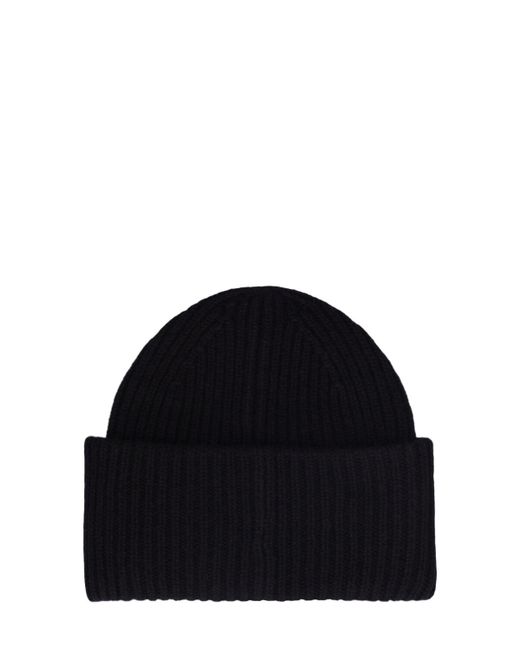 Acne Black Pansy 'N Face Wool Beanie