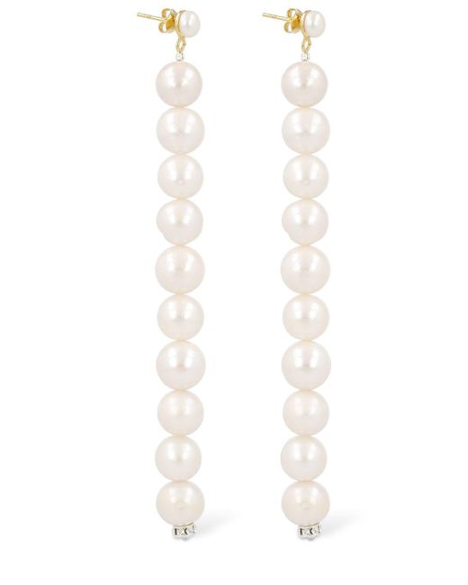 Pendants d'oreilles en perles Magda Butrym en coloris White