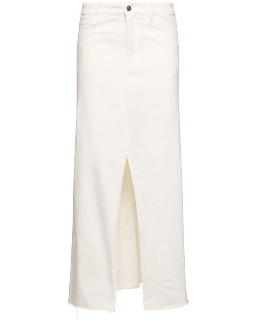 Falda larga de algodón Designers Remix de color White