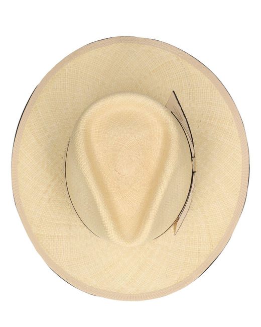 Borsalino Natural Lewis Straw Panama Hat