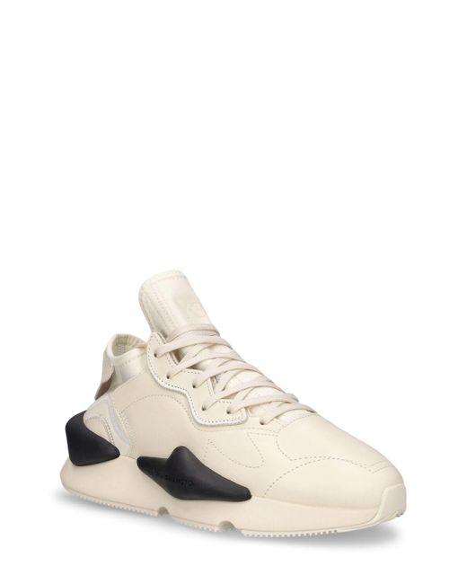 Y-3 White Ledersneakers "kaiwa"
